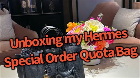 hermes quota bag special order